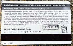 dunkin donuts card plastic you 039 re