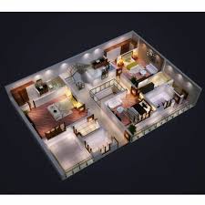 2d floor plan with furniture