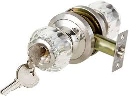 Door Lock With Glass Crystal Knob Key