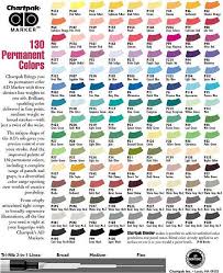 Copic Markers Color Chart Types Of Include Prismacolor