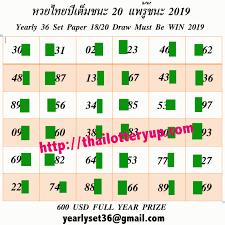 Thai Lottery Yearly Book 36 Set Tips 2019 Vip Thai Lottery
