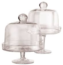 decorate with domed glass cake stands