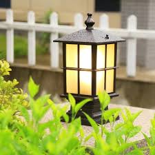 rectangle frosted glass post lantern