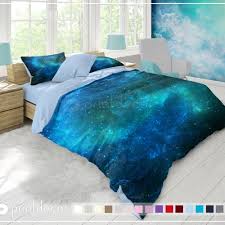 Turquoise Galaxy Bedding Set Galaxy