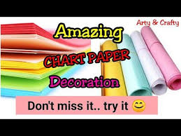 Chart Paper Decoration Ideas For School Chart Paper