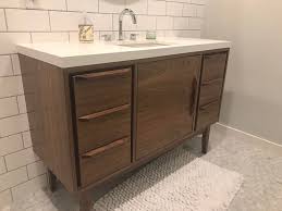 48 mid century style bathroom vanity