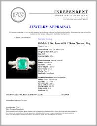 18k Gold 1 10ct Emerald 1 24ctw Diamond Ring