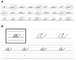 a an exle of the cursive letter pre