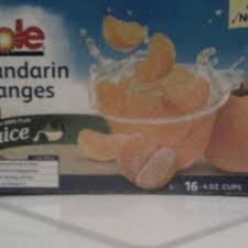 calories in dole mandarin oranges in