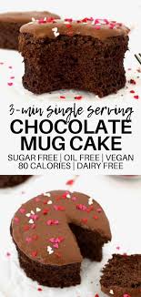 Chocolate mousse for 115 calories? Single Serving Chocolate Mug Cake Vegan Low Calorie Sugar Free
