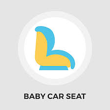 Child Car Seat Flat Icon Seat Group