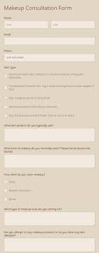 makeup consultation form template