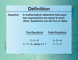 Definition Equation Concepts Equation