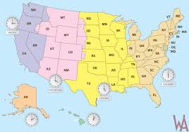 State Wise Time Zone Map Of The Usa Whatsanswer