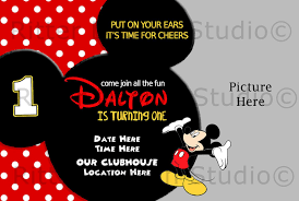Printable Mickey Mouse Invitations Template In 2019 Mickey