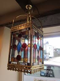 Elegant Victorian Stained Glass Hanging