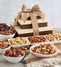 gourmet nut gift tower name tk