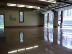 Polished concrete garage floor