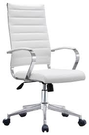 Ashley furniture | baraga white swivel desk chair. In Stock Executive Ergonomic High Back Cushion Seat Office Chair Ribbed Pu Leather White Contemporary Office Chairs By Daniel Ng Houzz