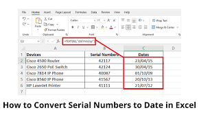 how to convert serial numbers to date