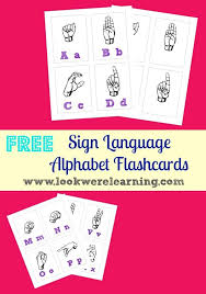 This pack is free for personal and classroom use. Free Printable Sign Language Alphabet Flashcards Homeschool Giveaways