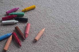 how to get crayon out of carpet