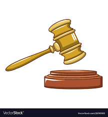 wood judge gavel icon cartoon style