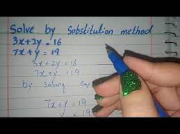 Substitution Method 3x 2y 16