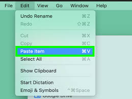 paste text or files on a mac