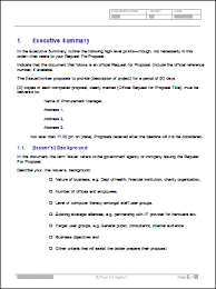 Request For Proposal Template Microsoft Word One Piece