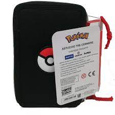 Pokemon Case 3 Zip School 20021/2022 Pikachu Poke Ball Gotta Catch EM All  for sale online