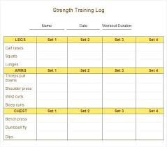 Workout Log Template Advanced Training Diary Personal Food