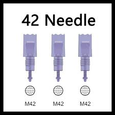 42 Needle Derma Pen Cartridge Needle For Artmex V8 V6 V3 Eyebrow Tattoo Permanent Makeup Machine Mts Tattoo Needle M42 Pin Tattoo Needle Size Chart