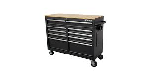 kobalt h 9 drawer black wood work bench