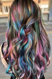 Depending on the formula you pick and your hair itself, the new shade might last anywhere from a few shampoos to a few weeks; 22 Ways And Ideas To Have Fun With Temporary Hair Color Temporary Hair Color Blue Hair Highlights Hair Styles