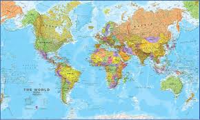 World 1 20 Million 2000 X 1200mm Laminated Wall Map With Free Map Dots