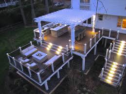 first floor deck with a pergola ideas