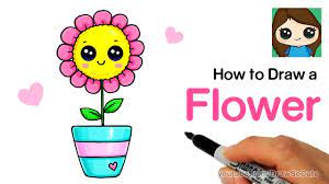 how to draw a flower easy and cute