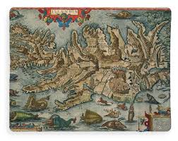 Busca lugares y direcciones en islandia con nuestro mapa callejero. Antique Maps Old Cartographic Maps Antique Map Of Iceland Monsters Of Islandia Fleece Blanket For Sale By Studio Grafiikka