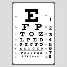 Dmv Eye Test Chart Stickers Cafepress
