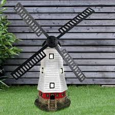 Led Outdoor Solar Stand Lamp Windmill