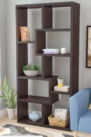 Cube Unit Wood Bookcase With 10 Shelves