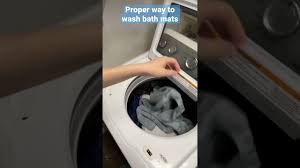 the proper way to wash bath mats