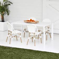 White Kos Aluminium Outdoor Dining Table