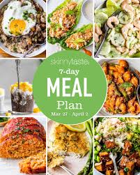 7 day healthy meal plan march 26 april