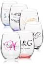 Personalized stemless wine glasses