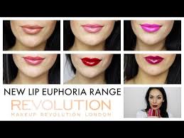 makeup revolution lip euphoria range