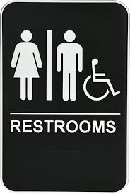 Plastic Restroom Sign In The Signs