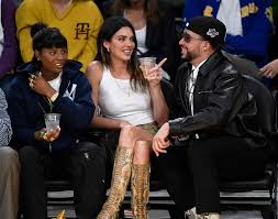bad bunny sit courtside at lakers game