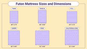 futon mattress sizes and dimensions